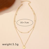 Simple Style Heart Shape Alloy Plating Women's Pendant Necklace main image 5