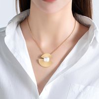 Einfacher Stil Sektor Titan Stahl Überzug Inlay Perle Ringe Ohrringe Halskette main image 5