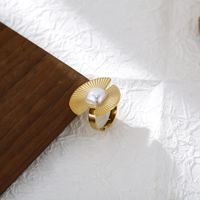 Einfacher Stil Sektor Titan Stahl Überzug Inlay Perle Ringe Ohrringe Halskette sku image 1