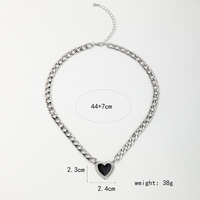 Lady Heart Shape Alloy Metal Women's Necklace main image 6