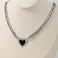 Lady Heart Shape Alloy Metal Women's Necklace main image 2