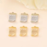 Retro Simple Style Classic Style Letter Square Copper Plating Inlay Zircon 18k Gold Plated White Gold Plated Jewelry Accessories main image 1