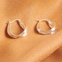 1 Pair Streetwear Geometric Plating Copper Silver Plated Earrings main image 3
