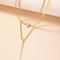 Ig Style Retro Streetwear Cross Lines Alloy Plating Inlay Rhinestones Women's Pendant Necklace main image 7