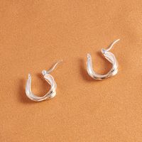 1 Pair Streetwear Geometric Plating Copper Silver Plated Earrings main image 5