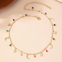 Retro Commute Star Moon Alloy Inlay Crystal Women's Pendant Necklace main image 5