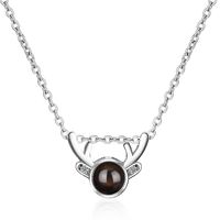 Simple Style Classic Style Solid Color Copper Inlay Zircon Pendant Necklace main image 3
