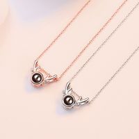 Simple Style Classic Style Solid Color Copper Inlay Zircon Pendant Necklace main image 4