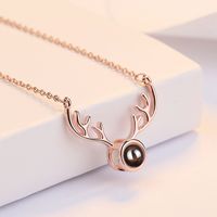 Simple Style Commute Solid Color Copper Inlay Zircon Pendant Necklace main image 1