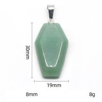 Simple Style Coffin Natural Stone Polishing Crystal Charms main image 2