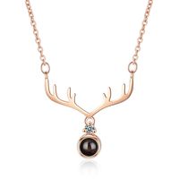 Simple Style Solid Color Copper Inlay Zircon Pendant Necklace main image 6