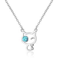 Simple Style Commute Solid Color Copper Inlay Zircon Pendant Necklace main image 6