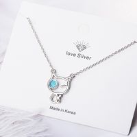 Simple Style Commute Solid Color Copper Inlay Zircon Pendant Necklace main image 3