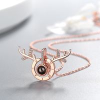 Simple Style Commute Solid Color Copper Inlay Zircon Pendant Necklace main image 5