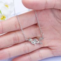 Simple Style Butterfly Copper Inlay Zircon Pendant Necklace main image 5