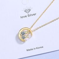 Simple Style Classic Style Solid Color Copper Inlay Zircon Pendant Necklace main image 5