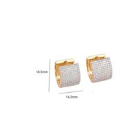 1 Pair Luxurious C Shape Plating Inlay Copper Zircon 18k Gold Plated 24k Gold Plated Earrings main image 2
