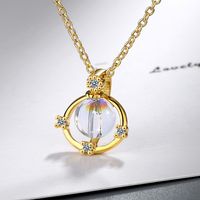 Simple Style Commute Star Copper Inlay Zircon Pendant Necklace main image 1