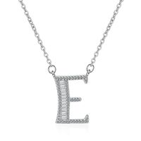 Simple Style Letter Copper Inlay Zircon Pendant Necklace sku image 5