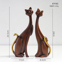 Cartoon-stil Einfacher Stil Künstlerisch Katze Harz Ornamente Künstliche Dekorationen sku image 2