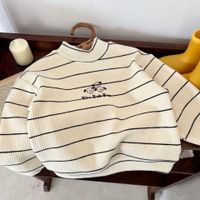 Kinder Kapuzen Pullover Lange Ärmel Süß Einfacher Stil Streifen main image 6