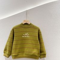 Kinder Kapuzen Pullover Lange Ärmel Süß Einfacher Stil Streifen sku image 6