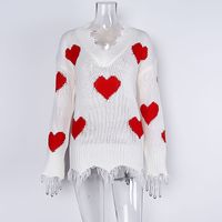 Women's Sweater Long Sleeve Sweaters & Cardigans Elegant Heart Shape main image 3