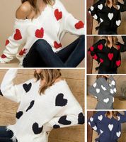 Women's Sweater Long Sleeve Sweaters & Cardigans Elegant Heart Shape main image 5