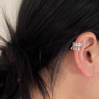 1 Pair Ig Style Geometric Tassel Plating Inlay Sterling Silver Zircon Earrings main image 3