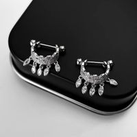 1 Pair Ig Style Geometric Tassel Plating Inlay Sterling Silver Zircon Earrings main image 5