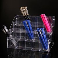 Solid Color Plastic Class School Casual Pen Holder main image 4