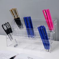 Solid Color Plastic Class School Casual Pen Holder main image 3