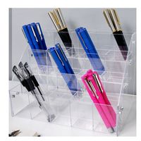 Solid Color Plastic Class School Casual Pen Holder main image 2