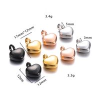 Sweet Heart Shape Stainless Steel Plating Charms Pendant Necklace main image 2