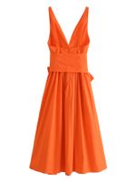 Women's Regular Dress Streetwear V Neck Sleeveless Solid Color Maxi Long Dress Holiday Street main image 3