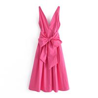 Women's Regular Dress Streetwear V Neck Sleeveless Solid Color Maxi Long Dress Holiday Street main image 5