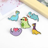 Cartoon Style Cute Dinosaur Alloy Stoving Varnish Women's Brooches main image 6