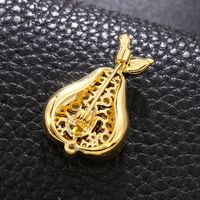 Simple Style Pear Copper Plating Hollow Out Inlay Zircon Women's Brooches main image 4