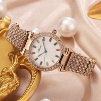 Shiny Solid Color Jewelry Buckle Quartz Women's Watches main image 5