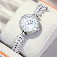 Simple Style Shiny Solid Color Jewelry Buckle Quartz Women's Watches main image 5