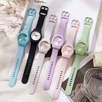 Casual Solid Color Buckle Quartz Kids Watches main image 1