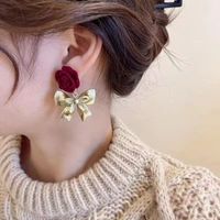 1 Pair Cute Rose Plating Alloy Gold Plated Ear Studs main image 3