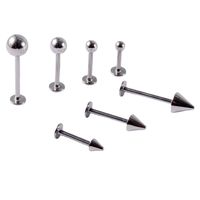 Simple Style Classic Style Solid Color Stainless Steel Lip Stud In Bulk main image 1