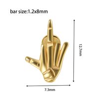 Simple Style Geometric Stainless Steel Gold Plated Lip Stud In Bulk sku image 7