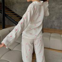 Home Sleeping Women's Casual Sweet Heart Shape Cotton Pants Sets Pajama Sets main image 3