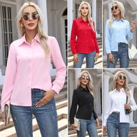 Women's Blouse Long Sleeve Blouses Casual Streetwear Solid Color main image 1
