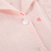Home Women's Sweet Heart Shape Cotton Shorts Sets Pajama Sets sku image 5