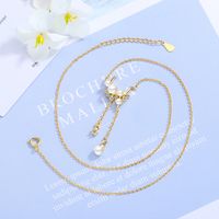 IG Style Lady Simple Style Star Moon Artificial Pearl Copper Plating Inlay Rhinestones Women's Pendant Necklace main image 7