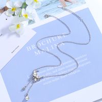 IG Style Lady Simple Style Star Moon Artificial Pearl Copper Plating Inlay Rhinestones Women's Pendant Necklace main image 5