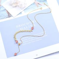 Copper Simple Style Classic Style Tassel Leaf Pendant Necklace main image 5